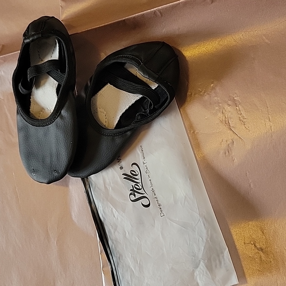 Stelle Girls Ballet Practice Shoes, Yoga Shoes for Dancing (Black, 10MT)